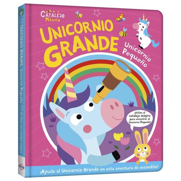 Libro Unicornio Grande + Catalejo Mágico de Cartón