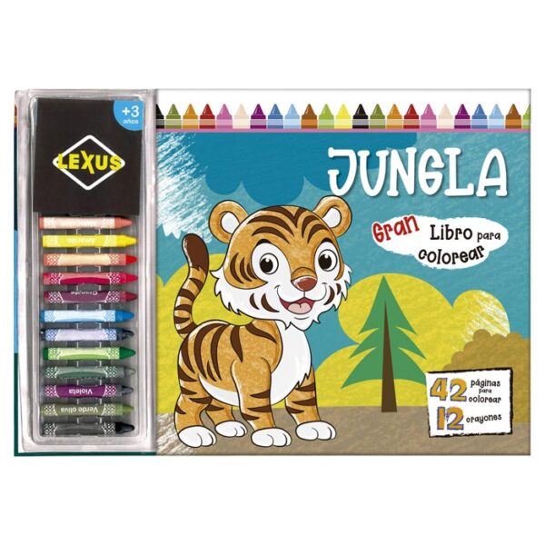 libro para colorear jungla