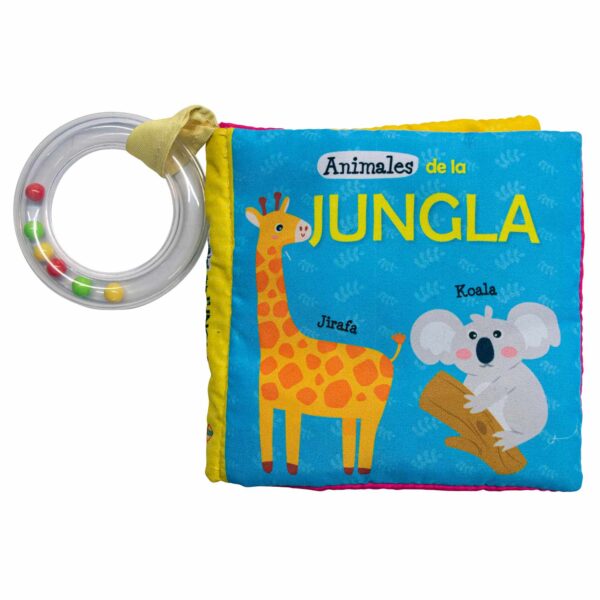MMTAJ1-ANIMALES DE LA JUNGLA LIBRO DE TELA PARA BEBÉS