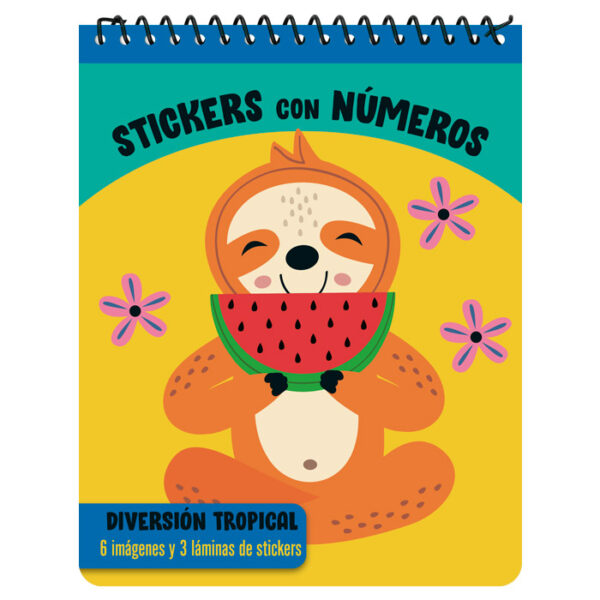 TUSNT1 STICKERS CON NÚMEROS DIVERSIÓN TROPICAL