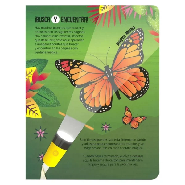 busca y encuentra insectos con linterna