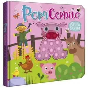 Popy Cerdito libro con pop it de silicona