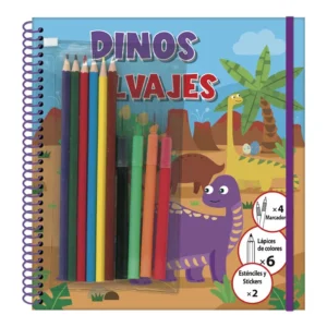 Dinos Salvajes – Libro para Dibujar con Plantillas