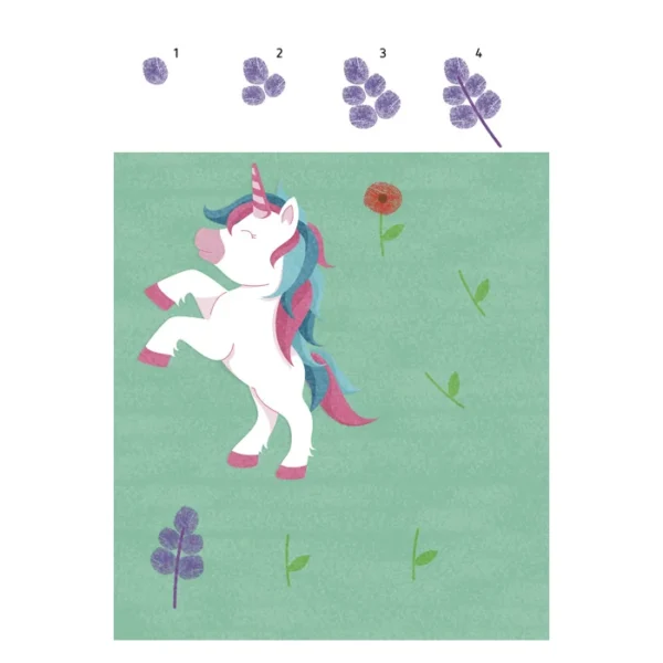 Unicornios – Pinta con huellas