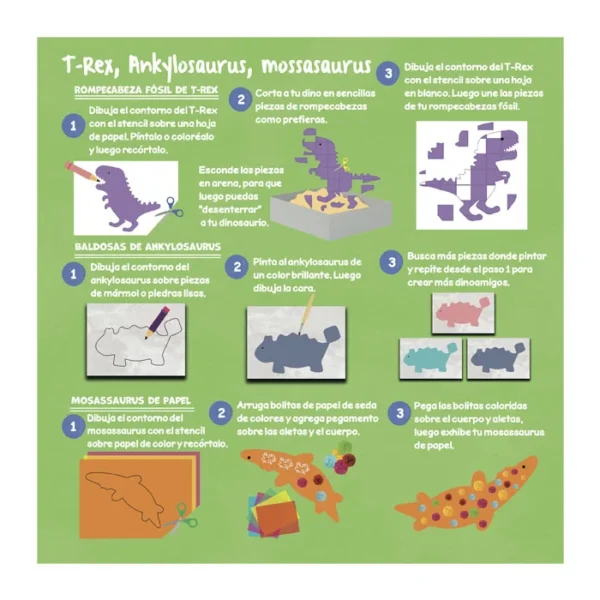Dinosaurios – Mi Arte con Stencils Pop Out